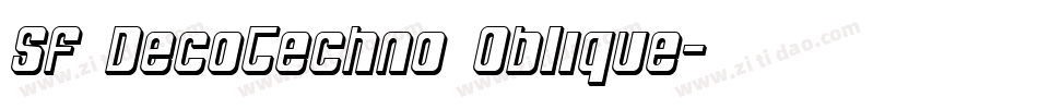 SF DecoTechno Oblique字体转换
